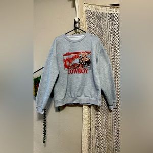 Coors, cowboy gray crewneck